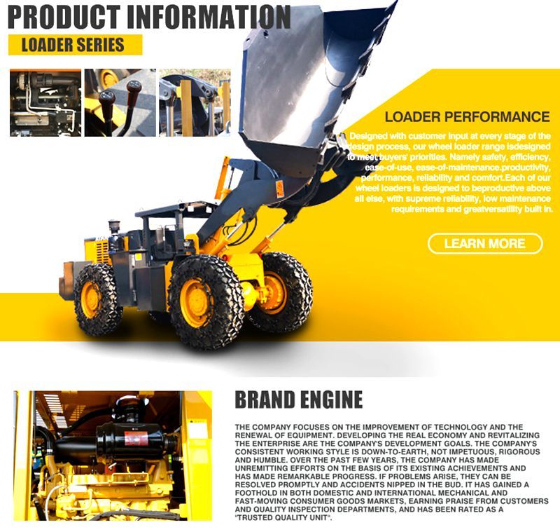 6 T Professional Mining Loader Superior Power Durability